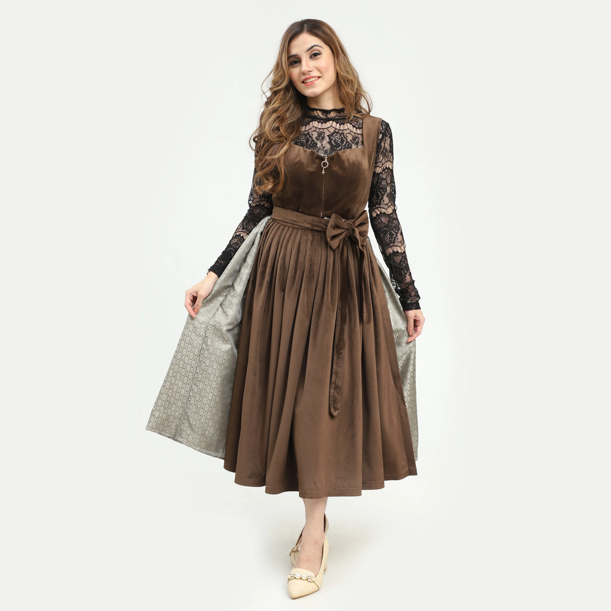 Dirndl Nadia - Espresso-Braun