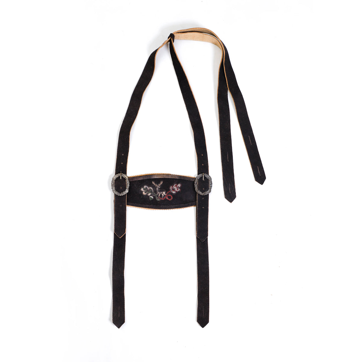 Lederhosen Hosenträger Rostschwarz